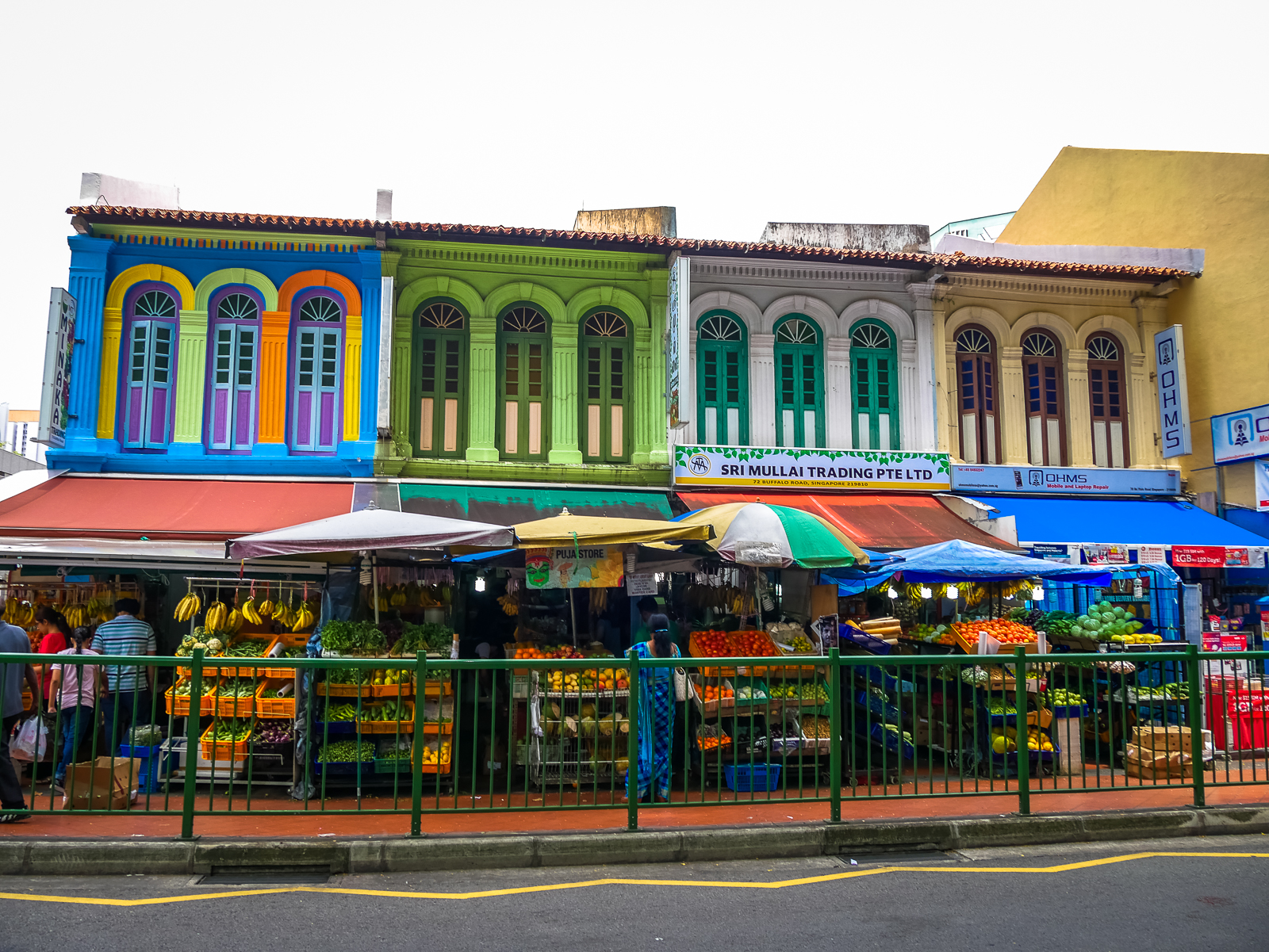 Market in Little India in Singapore