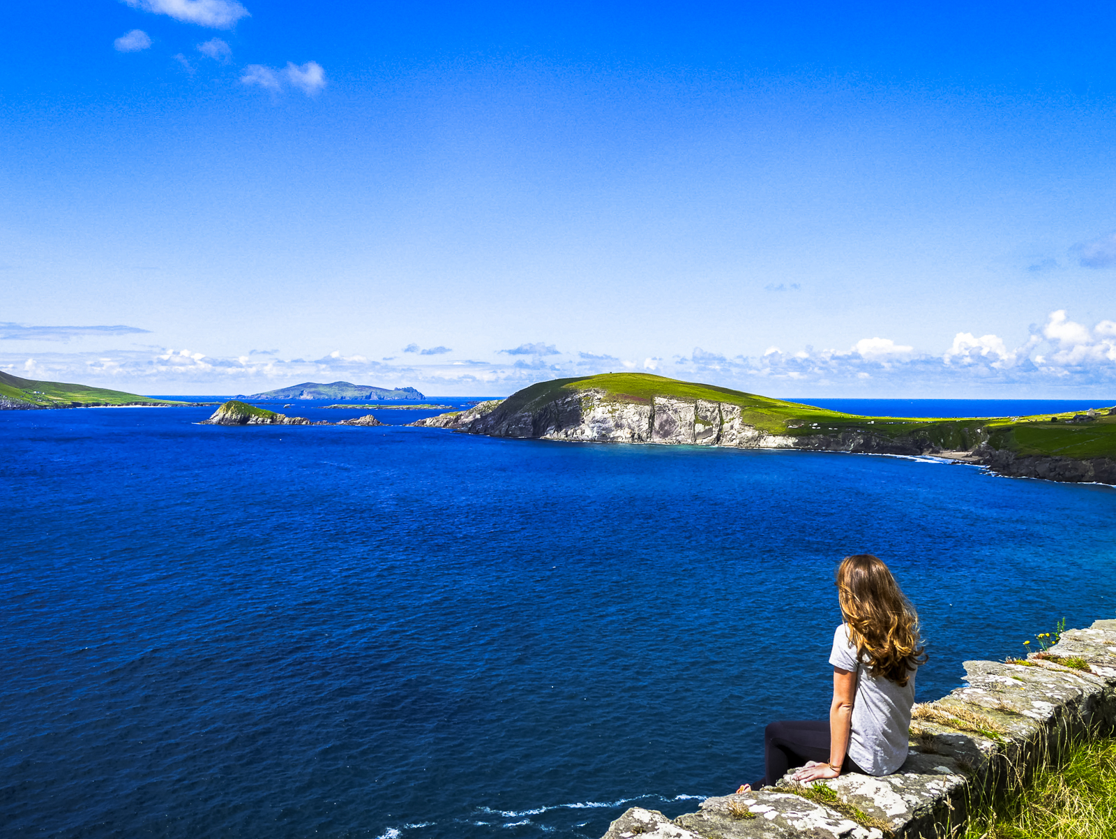 Dingle Peninsula in Ireland on a sunny day