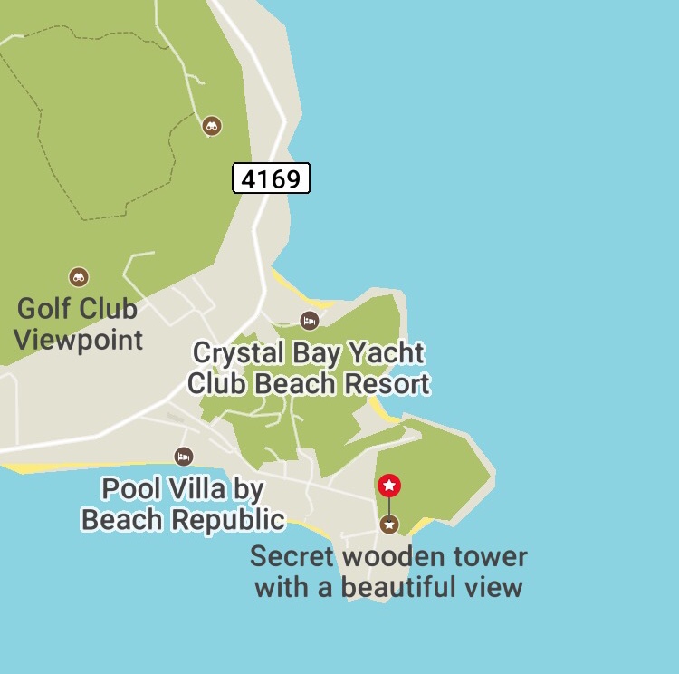 Maps of location "Secret wooden tower with a beautiful view"