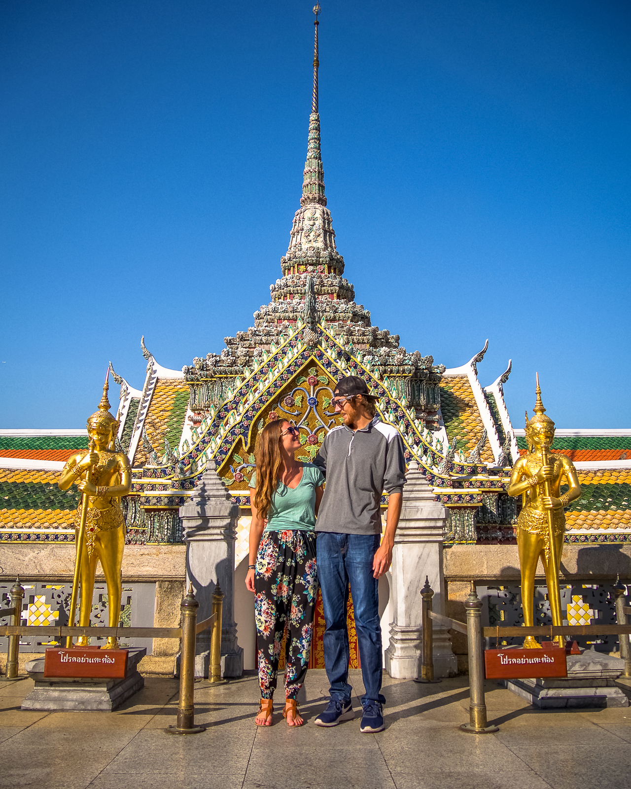Krista and Matt at the Grand Palace in Bangkok