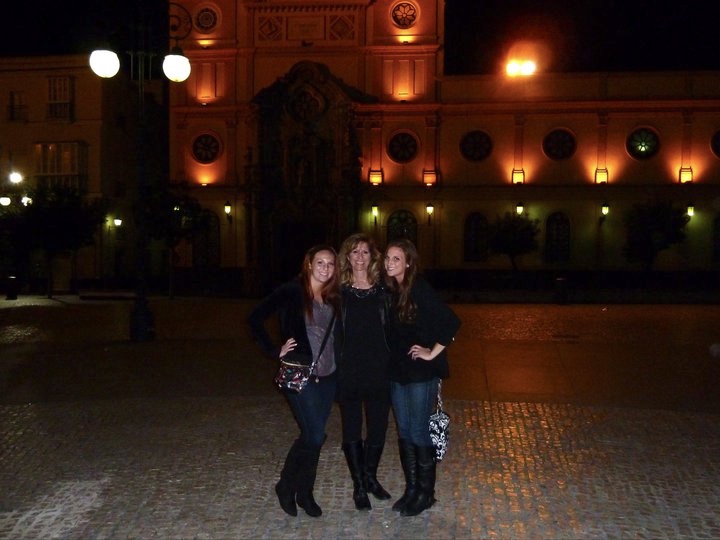 Cadiz Spain with mom and sister
