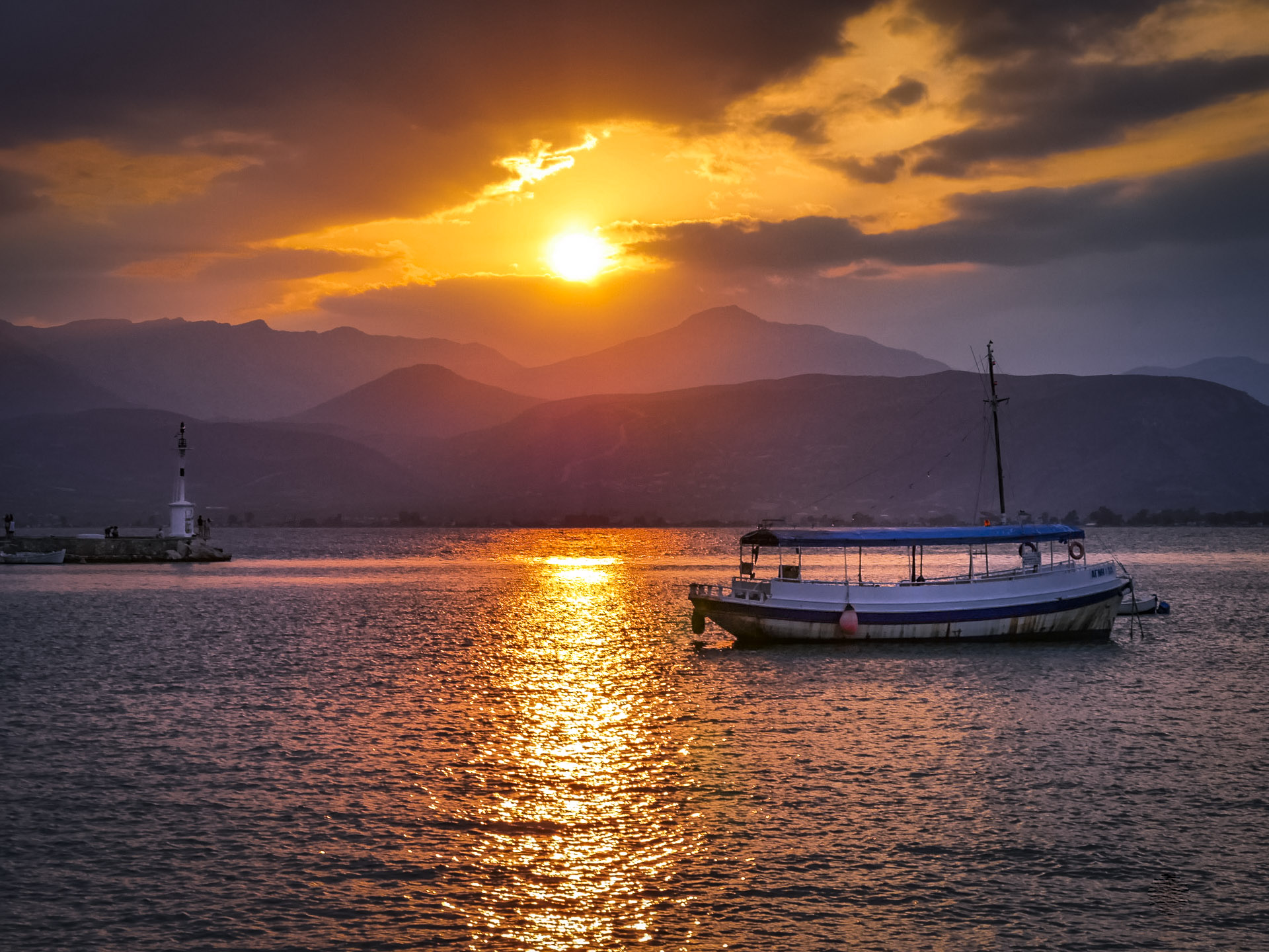 Sunset in Nafplio, Greece