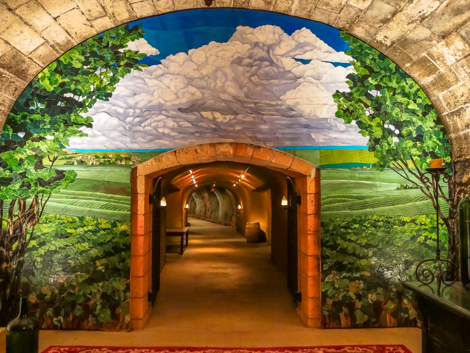 Caves entrance at Inglenook Winery